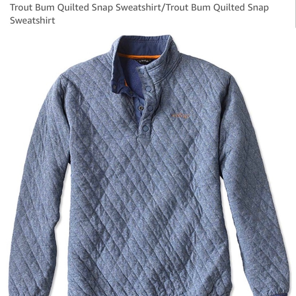 🎉SALE!!🎉Orvis Trout Bum Quilted Snap Sweatshirt